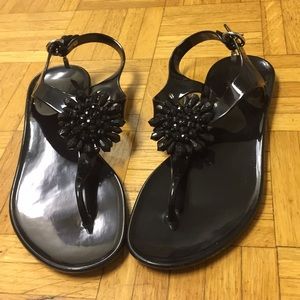 Coach Hilda black jelly sandals size 9B